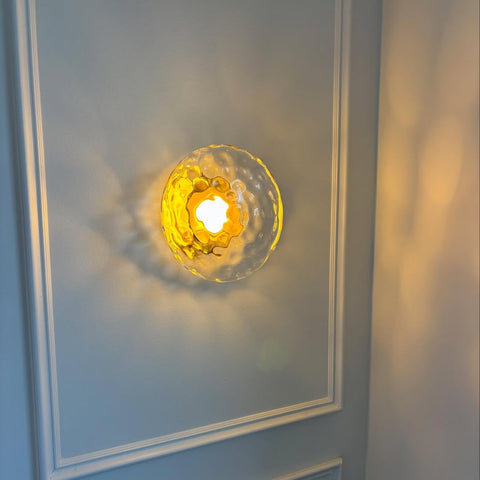 Wall Light with Round Glass Shade