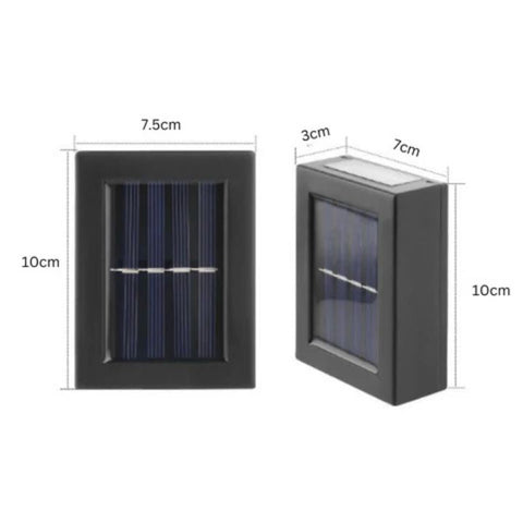 Solar Powered Outdoor Wall Light with Automatic Dusk Sensor and Double Beam Lighting