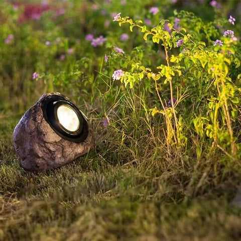 Adjustable Solar Rock Light for Garden and Pathway Accent — product view