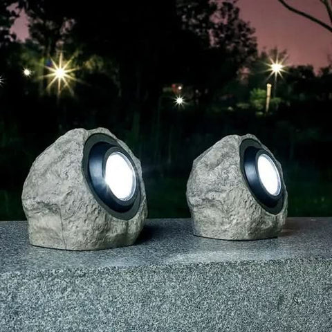 Adjustable Solar Rock Light for Garden and Pathway Accent — product view