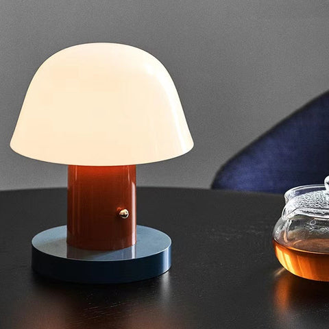 Touch-Dimmable Mushroom Table Lamp for Bedside and Ambient Lighting