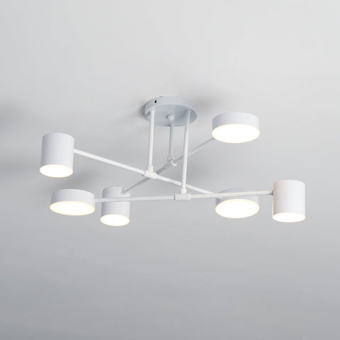 Six-Light Ceiling Fixture for Balanced Living and Dining Room Lighting