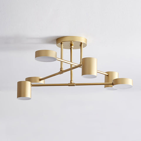 Six-Light Ceiling Fixture for Balanced Living and Dining Room Lighting