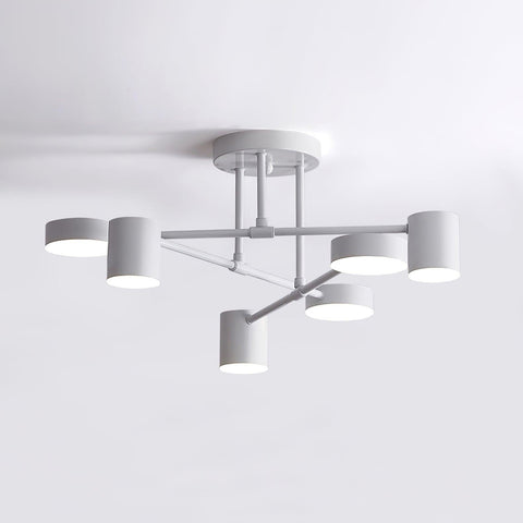 Six-Light Ceiling Fixture for Balanced Living and Dining Room Lighting