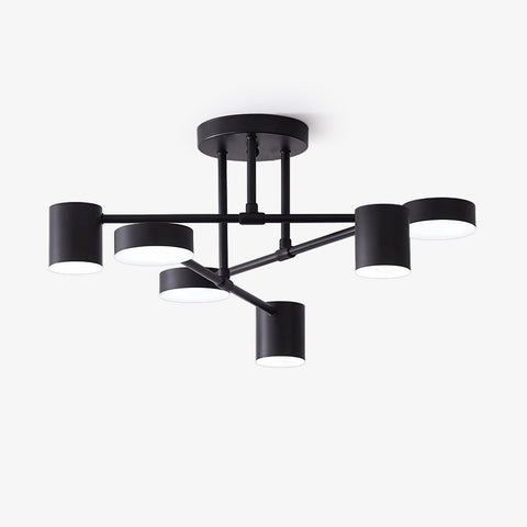 Six-Light Ceiling Fixture for Balanced Living and Dining Room Lighting