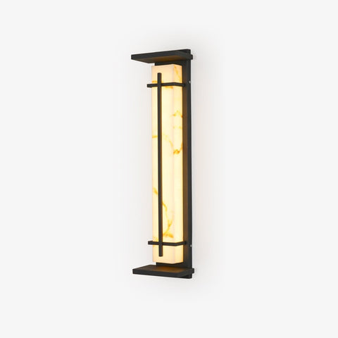 Alabaster-Effect LED Outdoor Wall Light for Garden Path Lighting