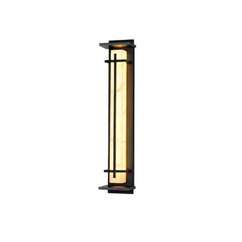 Alabaster-Effect LED Outdoor Wall Light for Garden Path Lighting