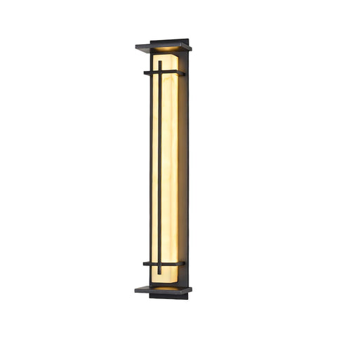 Alabaster-Effect LED Outdoor Wall Light for Garden Path Lighting