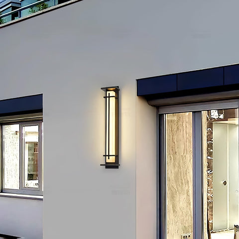 Alabaster-Effect LED Outdoor Wall Light for Garden Path Lighting