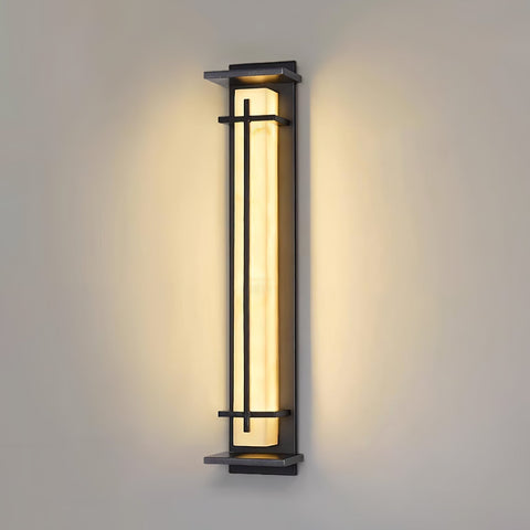 Alabaster-Effect LED Outdoor Wall Light for Garden Path Lighting