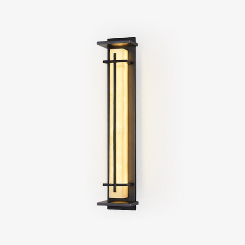 Alabaster-Effect LED Outdoor Wall Light for Garden Path Lighting