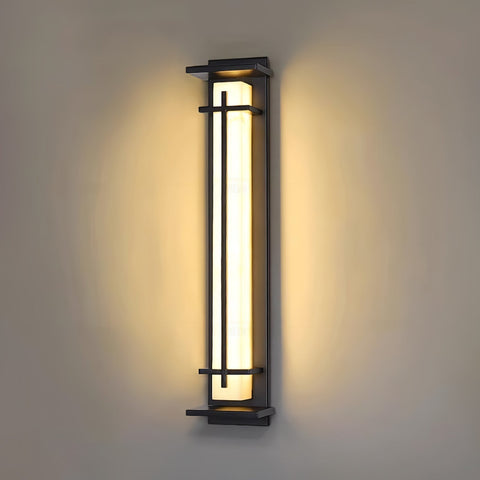 Alabaster-Effect LED Outdoor Wall Light for Garden Path Lighting