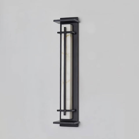 Alabaster-Effect LED Outdoor Wall Light for Garden Path Lighting