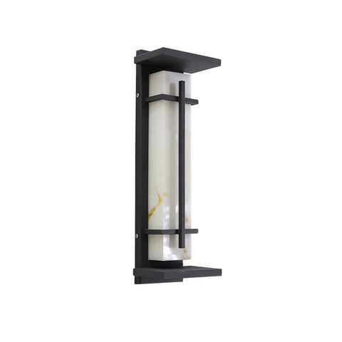Alabaster-Effect LED Outdoor Wall Light for Garden Path Lighting
