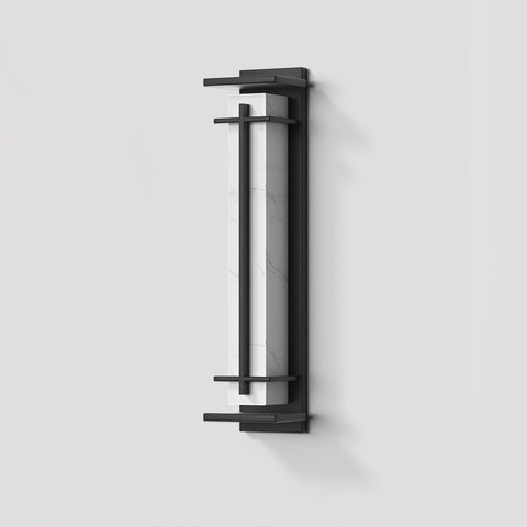 Alabaster-Effect LED Outdoor Wall Light for Garden Path Lighting