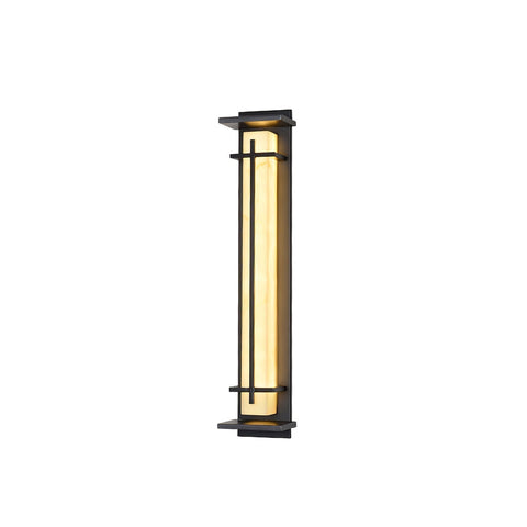 Alabaster-Effect LED Outdoor Wall Light for Garden Path Lighting