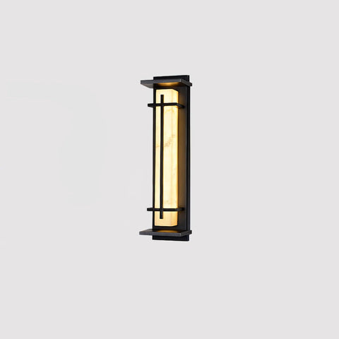 Alabaster-Effect LED Outdoor Wall Light for Garden Path Lighting
