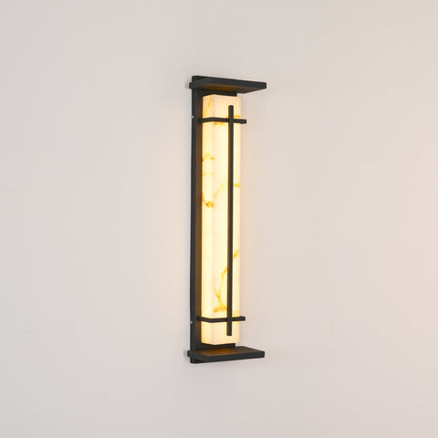 Alabaster-Effect LED Outdoor Wall Light for Garden Path Lighting
