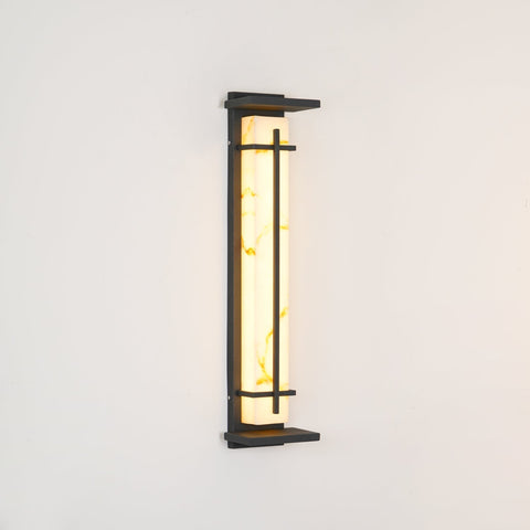 Alabaster-Effect LED Outdoor Wall Light for Garden Path Lighting