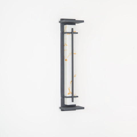 Alabaster-Effect LED Outdoor Wall Light for Garden Path Lighting