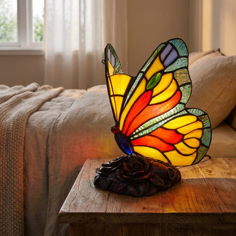 Stained Glass Pendant Light with Colorful Filtered Light