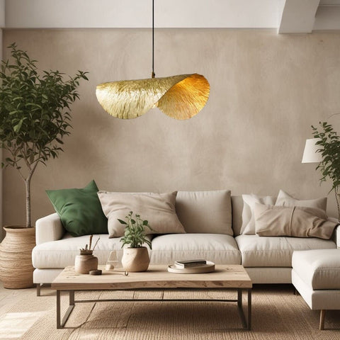 Hammered Copper Pendant Light for Dining Rooms and Living Spaces