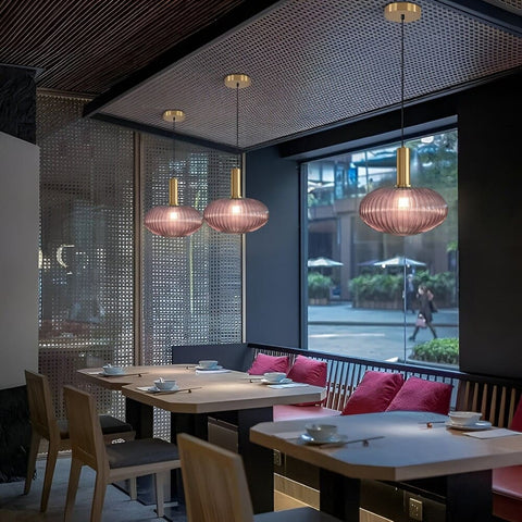 Vintage Tinted Glass Pendant Light for Kitchens and Dining Rooms