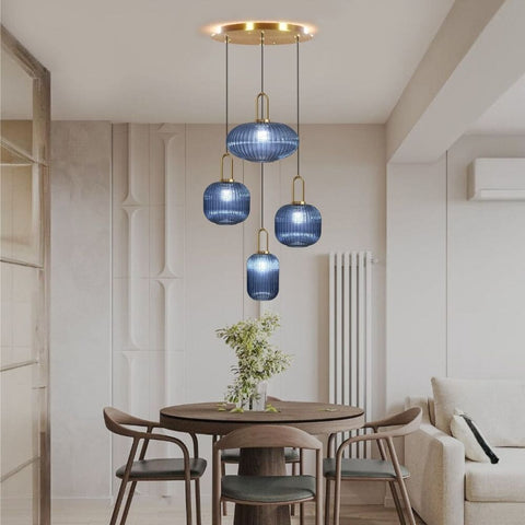 Vintage Tinted Glass Pendant Light for Kitchens and Dining Rooms