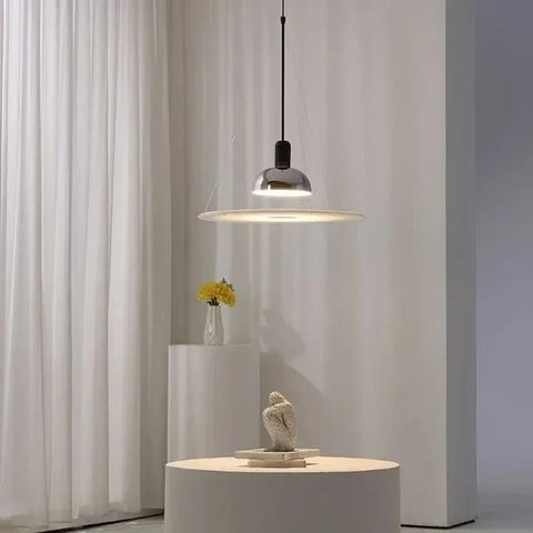 Indirect LED Disc Pendant Light for Modern Dining and Living Rooms