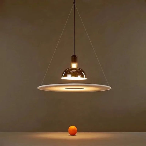 Indirect LED Disc Pendant Light for Modern Dining and Living Rooms
