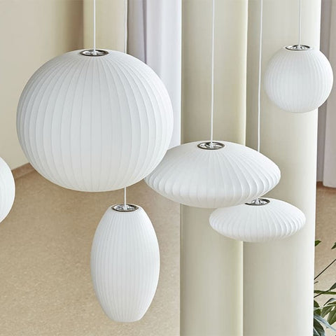 Japandi Silk Pendant Light for Calm Dining Rooms and Living Spaces