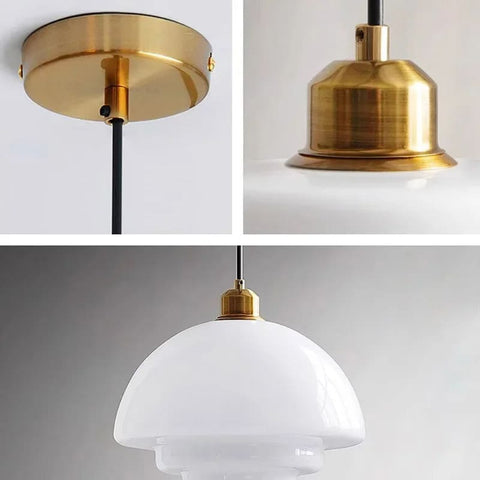 Opal Glass Pendant Light for Nordic Dining Rooms and Reading Corners