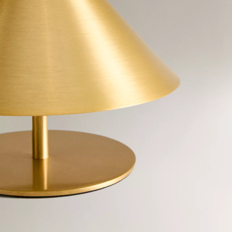 Rechargeable Metal Table Lamp with Touch Dimming and Cone Shade — product view