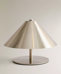 Rechargeable Metal Table Lamp with Touch Dimming and Cone Shade — product view
