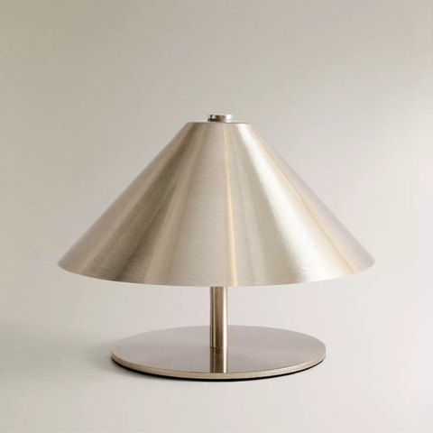 Rechargeable Metal Table Lamp with Touch Dimming and Cone Shade — product view