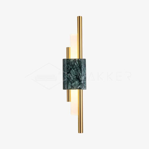 Wall Sconce with Marble Center and Asymmetric LED Light Bars