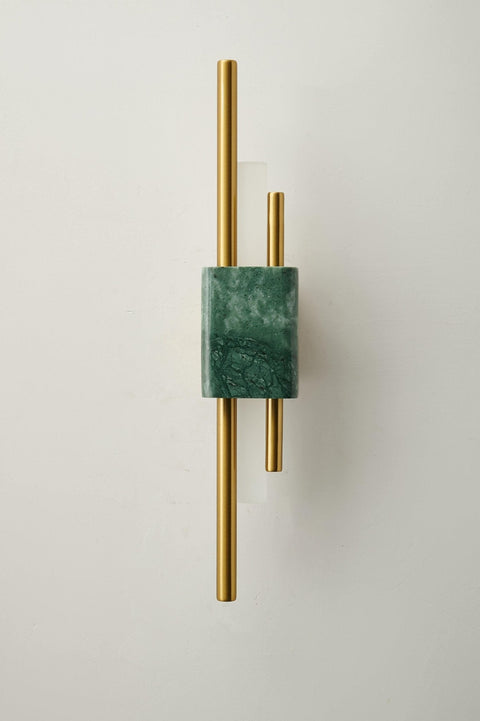 Wall Sconce with Marble Center and Asymmetric LED Light Bars