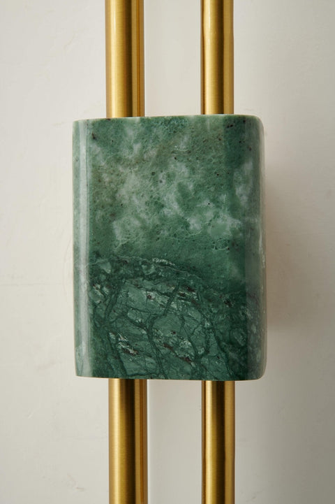 Wall Sconce with Marble Center and Asymmetric LED Light Bars