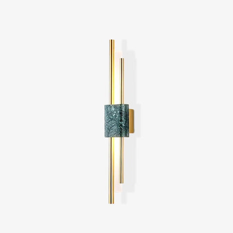 Wall Sconce with Marble Center and Asymmetric LED Light Bars