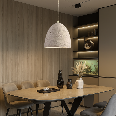 Textured Cement Pendant Light