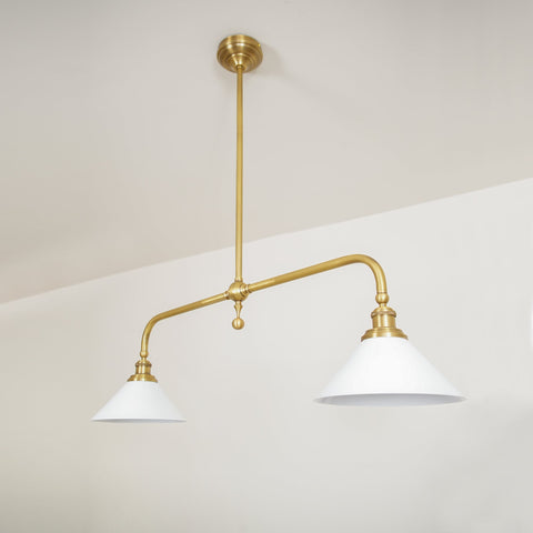 Vintage Two-Light Pendant Fixture for Kitchen Islands and Dining Rooms