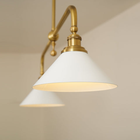 Vintage Two-Light Pendant Fixture for Kitchen Islands and Dining Rooms