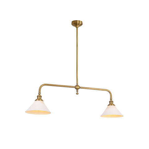 Vintage Two-Light Pendant Fixture for Kitchen Islands and Dining Rooms
