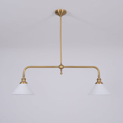Vintage Two-Light Pendant Fixture for Kitchen Islands and Dining Rooms