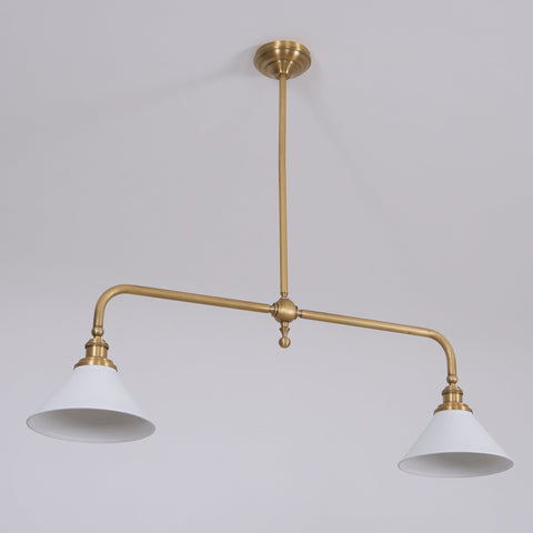 Vintage Two-Light Pendant Fixture for Kitchen Islands and Dining Rooms