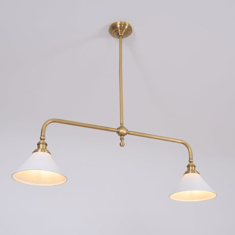 Vintage Two-Light Pendant Fixture for Kitchen Islands and Dining Rooms