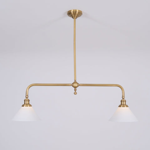 Vintage Two-Light Pendant Fixture for Kitchen Islands and Dining Rooms