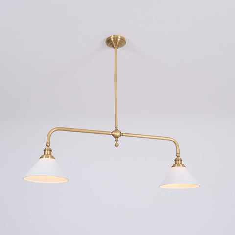 Vintage Two-Light Pendant Fixture for Kitchen Islands and Dining Rooms