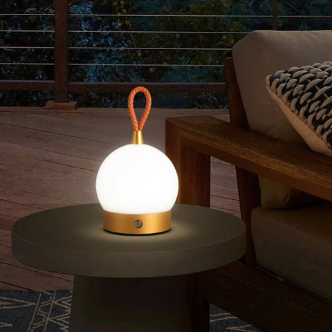 Cordless LED Globe Lamp with Carry Loop, Touch Dimming and USB Charge