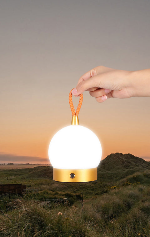 Cordless LED Globe Lamp with Carry Loop, Touch Dimming and USB Charge